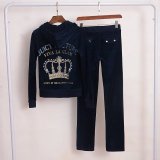 2210,7299 Hot stamping letter velvet two-piece set