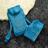 2210,7299 Hot stamping letter velvet two-piece set