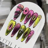 【 Alien Eye 】 Nail art handmade high-end hand drawn cat eye personalized nail patch