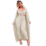 YD8677-H6 sexy camisole cardigan three piece set