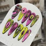 【 Alien Eye 】 Nail art handmade high-end hand drawn cat eye personalized nail patch