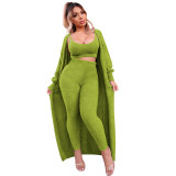 YD8677-H6 sexy camisole cardigan three piece set