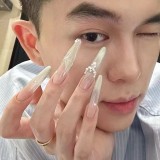 Mermaid Sea Handmade Nail Art Cat Eye Whitening Nail Patch