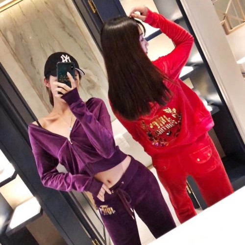 33018 Velvet Set Wide Leg Pants Yoga Two Piece Set