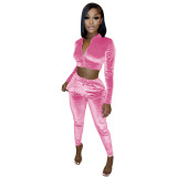 YD8652-G9   Two piece set with exposed waist and no down velvet