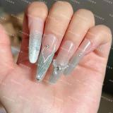 Mermaid Sea Handmade Nail Art Cat Eye Whitening Nail Patch