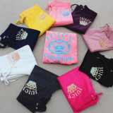 7188 Velvet Set Women's Embroidered Letter Two Piece Set