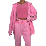 Long hooded sweatshirt casual pants women's two-piece set