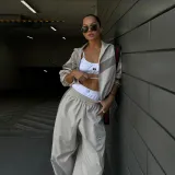 Long sleeved sports cardigan and long pants two-piece set