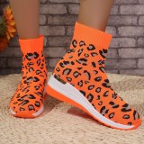 Flyknit women's elastic boots, short boots