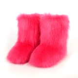 High quality hairy boots for women in winter plus size-Normal quality