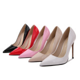 Large pointed 12cm high heels with thin heels