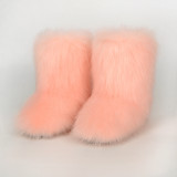High quality hairy boots for women in winter plus size-Normal quality