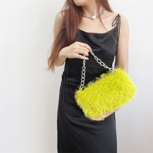 Plush armpit bag shoulder bag