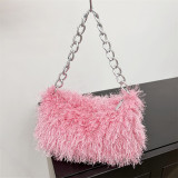 Plush armpit bag shoulder bag