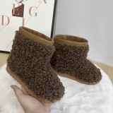 Children's fur boots, snow boots, lamb fur shoes