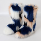 High quality hairy boots for women in winter plus size-High quality