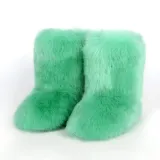 High quality hairy boots for women in winter plus size-Normal quality