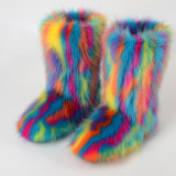 High quality hairy boots for women in winter plus size-Normal quality