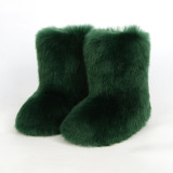 High quality hairy boots for women in winter plus size-Normal quality