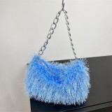 Plush armpit bag shoulder bag
