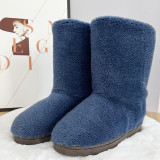 Cashmere wool midsole home lambskin snow boots