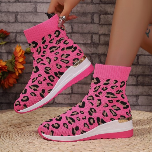 Flyknit women's elastic boots, short boots