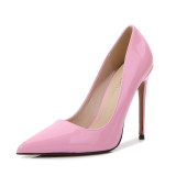Large pointed 12cm high heels with thin heels