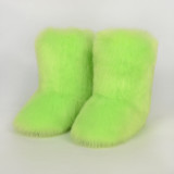 High quality hairy boots for women in winter plus size-Normal quality
