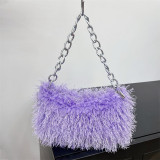 Plush armpit bag shoulder bag
