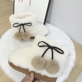 Children's fur boots, snow boots, lamb fur shoes