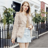 Large imitation fur coat jacket