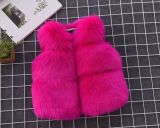 Children's three pack fur vest short and thick cotton coat