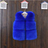Children's three pack fur vest short and thick cotton coat