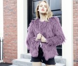 Large imitation fur coat jacket