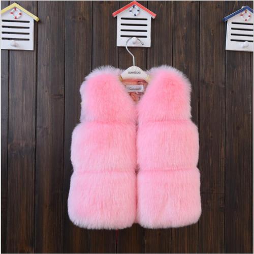 Children's three pack fur vest short and thick cotton coat