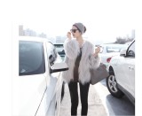 Large imitation fur coat jacket