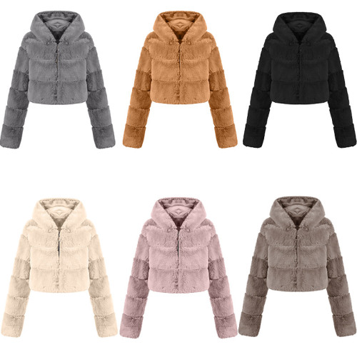 Imitation fur coat jacket