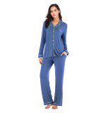 Home wear Modal long sleeved pants set pajamas H0016