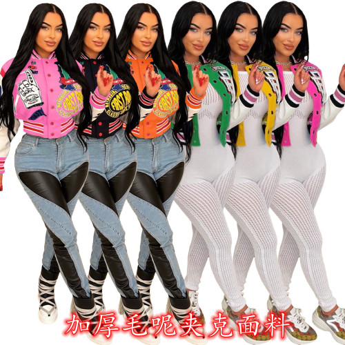 Y2618 double-layer threaded woolen baseball uniform with full positioning printing