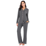 Home wear Modal long sleeved pants set pajamas H0016