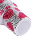 40oz insulated cup with diamond cow pattern and straw cup