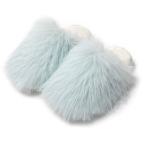 Candy colored cotton slippers, home plush slippers, indoor fur slippers