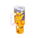 Halloween 40oz Large Capacity Car Cup Ice King Cup 304 Stainless Steel Insulated Cup