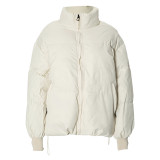 K24TP385 Long Sleeve High Collar Zipper Warm and Thick Winter Cotton Jacket New Style