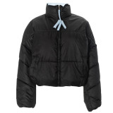 K24TP387 long sleeved contrasting splicing winter warm and thick cotton clothing