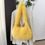 Imitation fur plush millennium spicy girl style punk large capacity crossbody bag