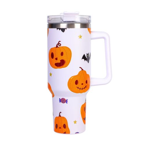 Halloween 40oz Large Capacity Car Cup Ice King Cup 304 Stainless Steel Insulated Cup