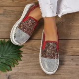 Large thick soled rhinestone fashionable women's shoes