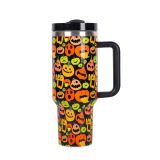 Halloween 40oz Large Capacity Car Cup Ice King Cup 304 Stainless Steel Insulated Cup